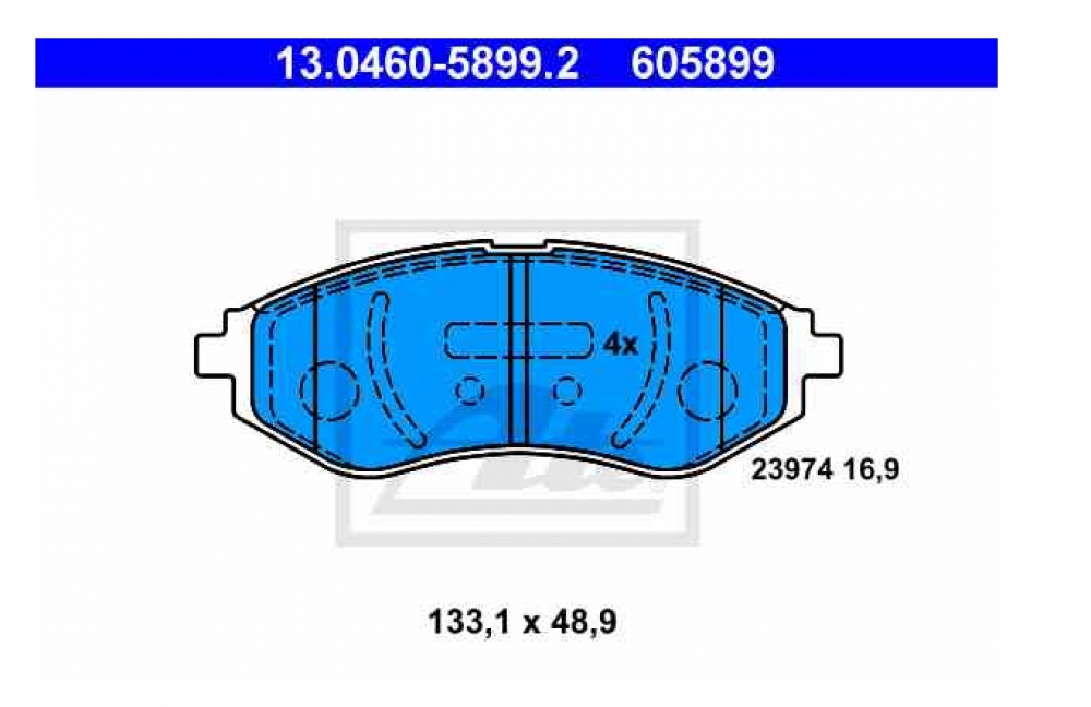 Piese Auto Opel Set placute frana fata Chevrolet Aveo ATE Revizie Masina